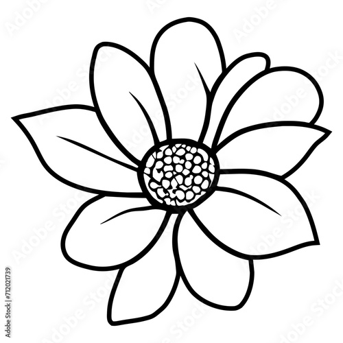 Hand drawn simple flower illustration