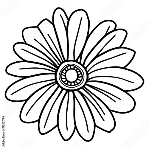 Hand drawn simple flower illustration