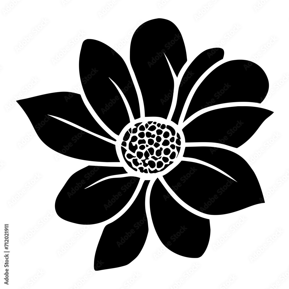 Hand drawn simple flower illustration Hand drawn simple flower illustration
