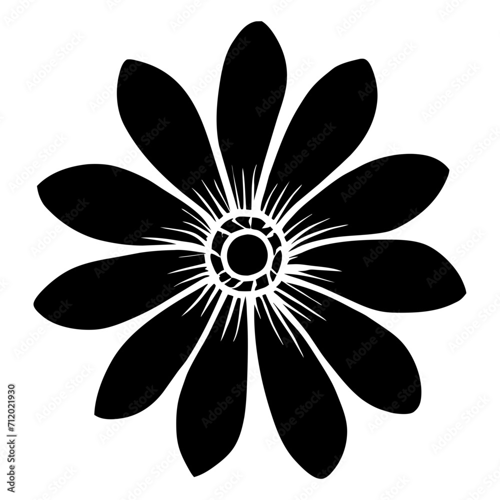 Hand drawn simple flower illustration Hand drawn simple flower illustration