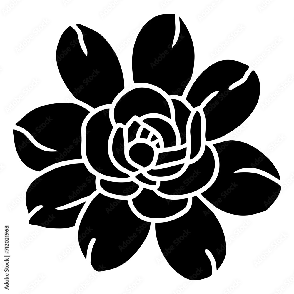 Hand drawn simple flower illustration