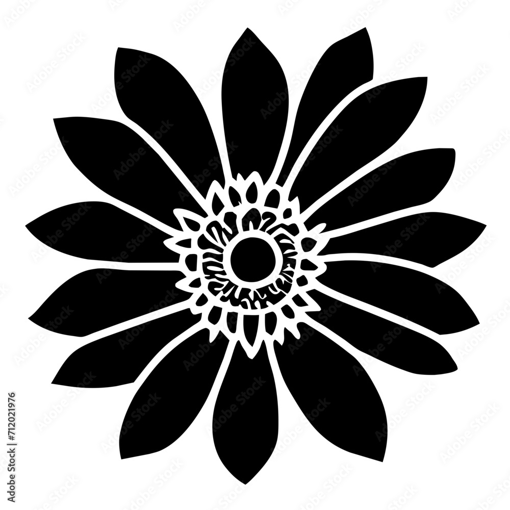 Hand drawn simple flower illustration