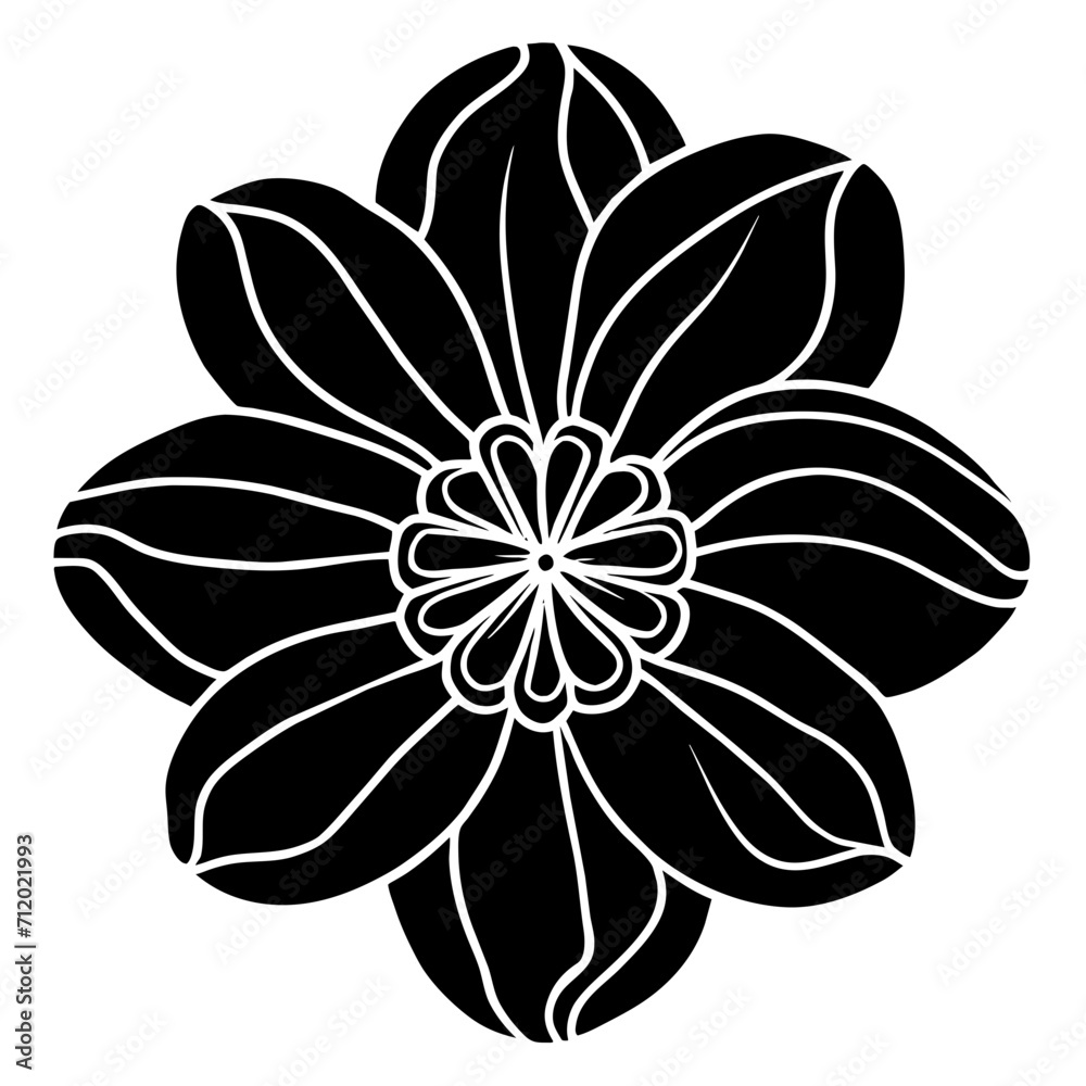 Hand drawn simple flower illustration Hand drawn simple flower illustration