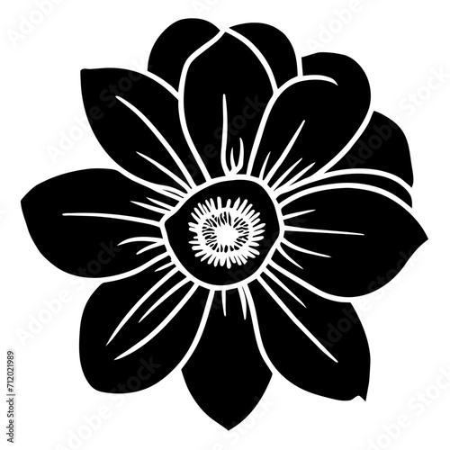 Hand drawn simple flower illustration