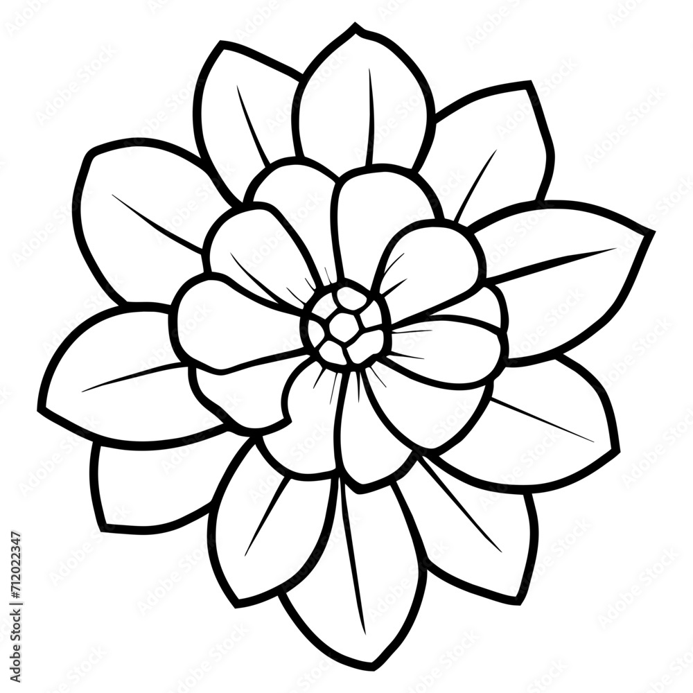 Hand drawn simple flower illustration Hand drawn simple flower illustration