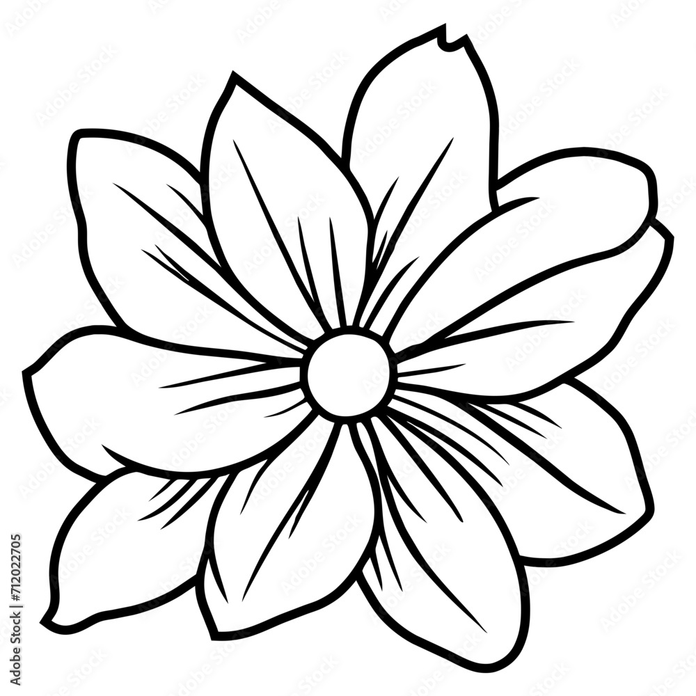 Hand drawn simple flower illustration Hand drawn simple flower illustration