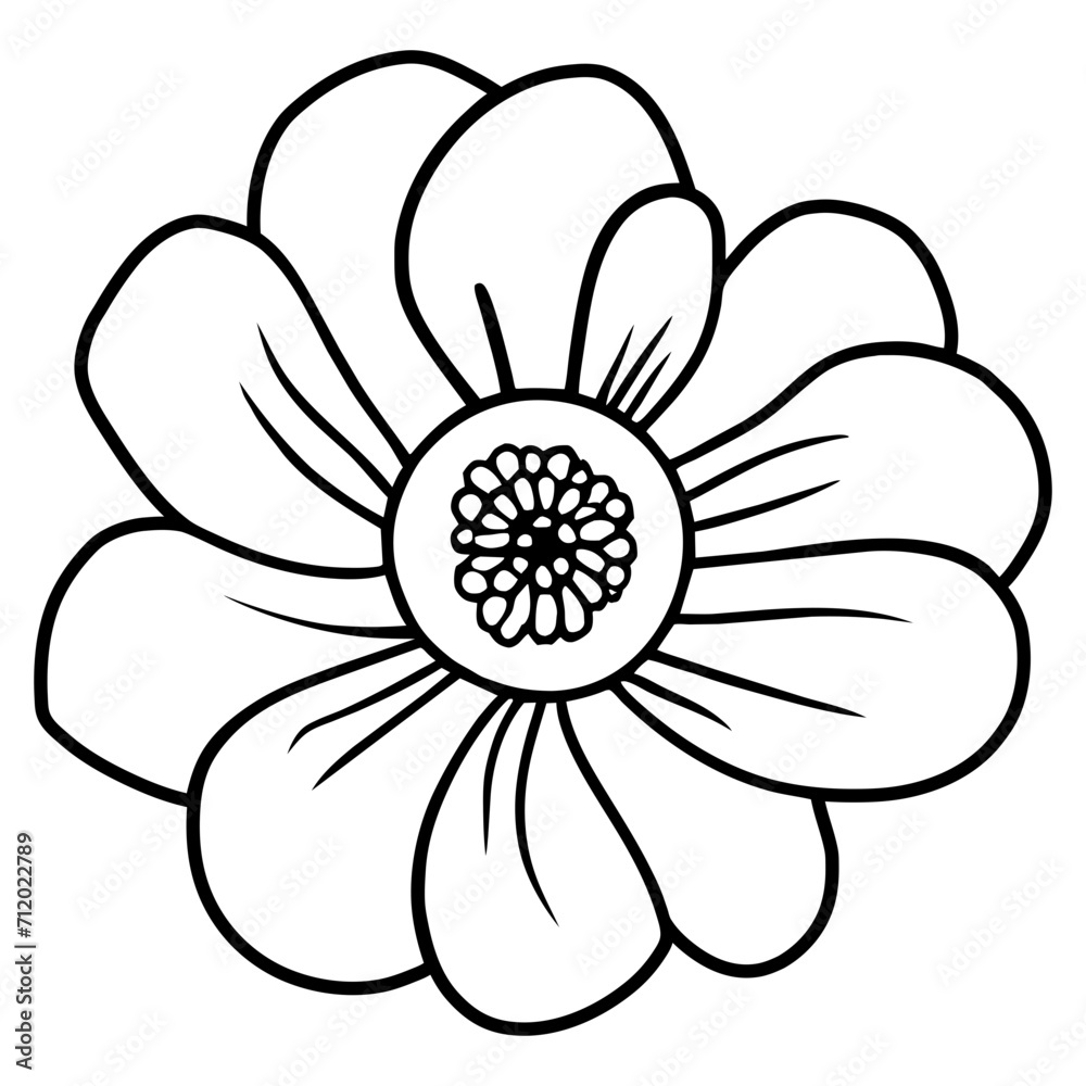 Hand drawn simple flower illustration Hand drawn simple flower illustration