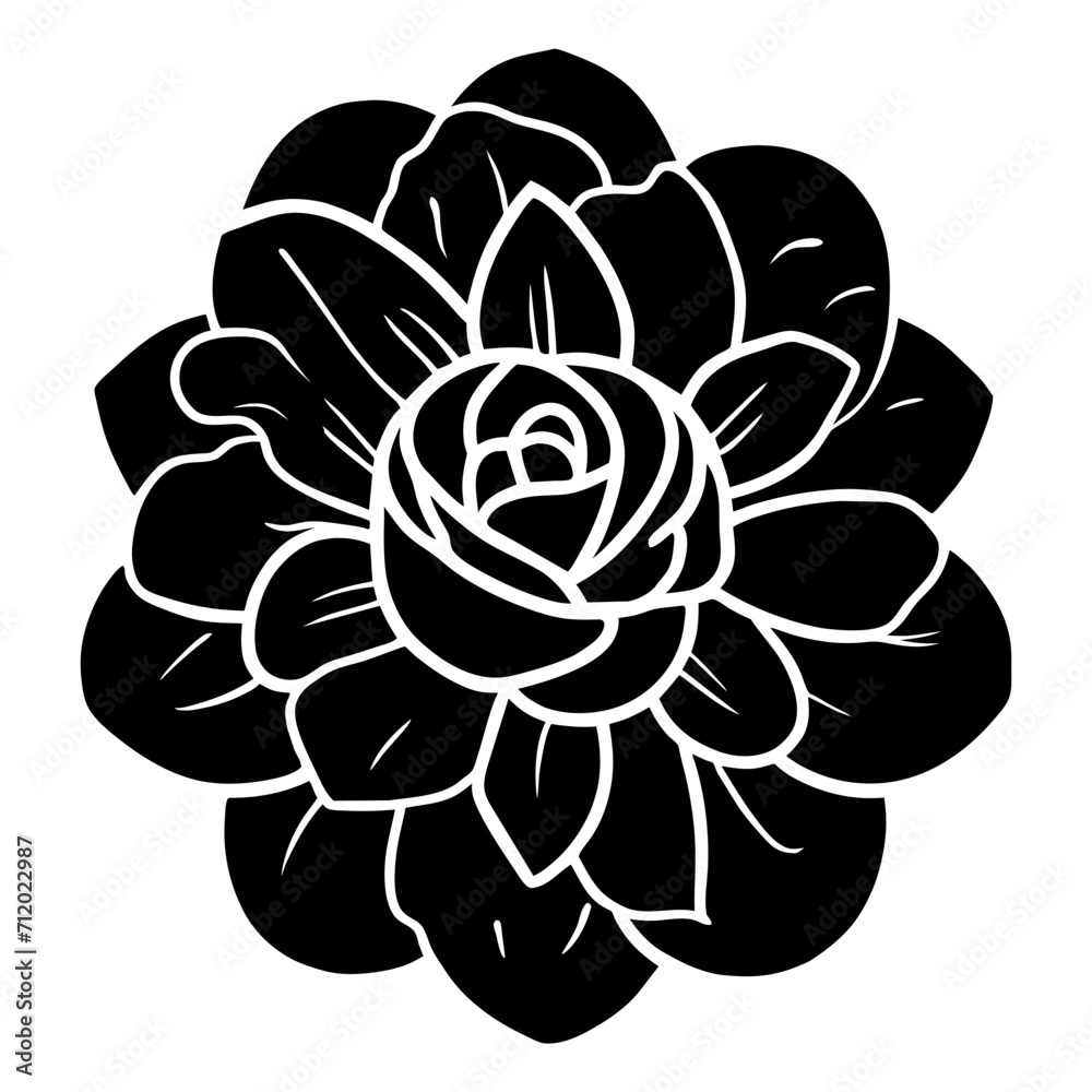 Hand drawn simple flower illustration Hand drawn simple flower illustration