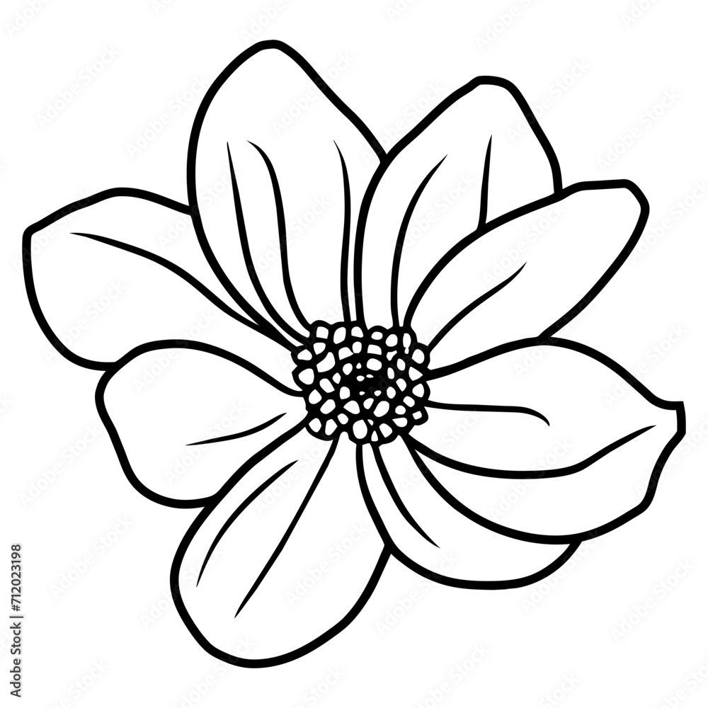 Hand drawn simple flower illustration