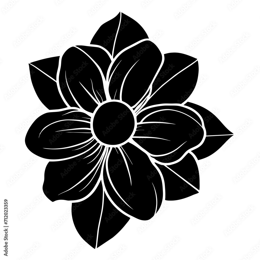 Hand drawn simple flower illustration Hand drawn simple flower illustration