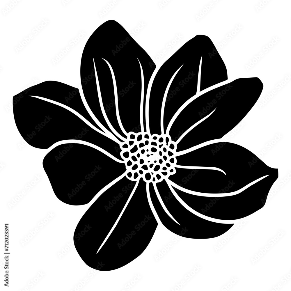 Hand drawn simple flower illustration Hand drawn simple flower illustration