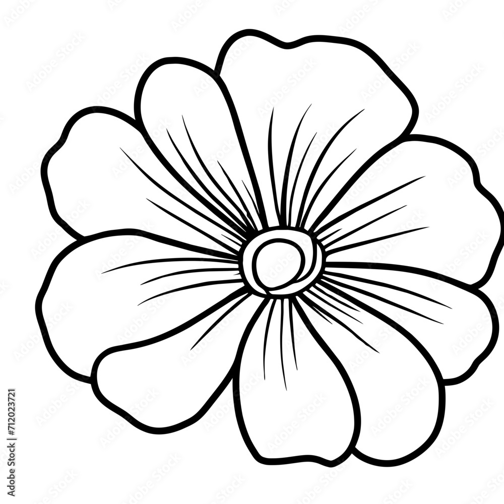 Hand drawn simple flower illustration Hand drawn simple flower illustration
