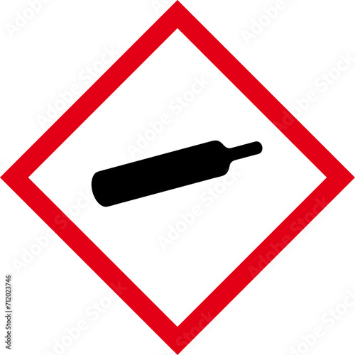 ghs hazardous, transport icon, warning symbol ghs - sga safety sign, pictogram, gas under pressure, including compressed, disolved, and liquified gases
