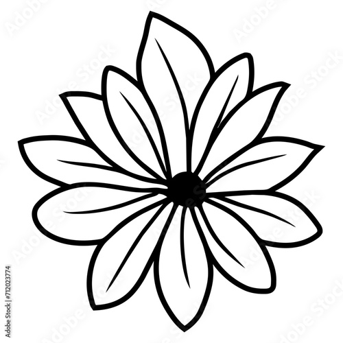 Hand drawn simple flower illustration © Fauzi Arts