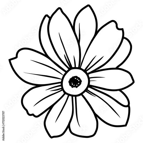 Hand drawn simple flower illustration