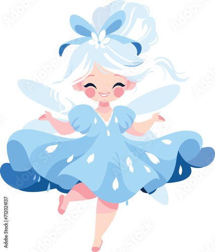 Cute Snow Fairy Character Illustration