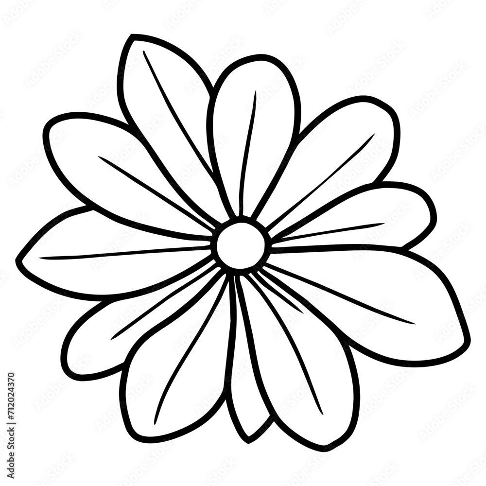 Hand drawn simple flower illustration Hand drawn simple flower illustration