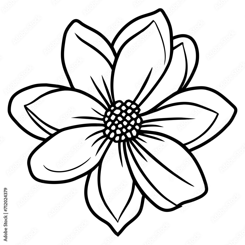 Hand drawn simple flower illustration Hand drawn simple flower illustration