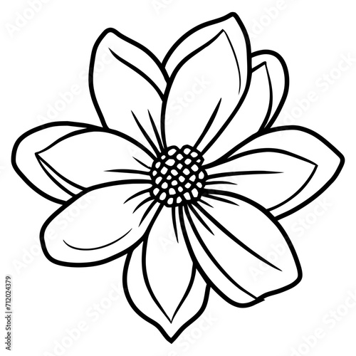 Hand drawn simple flower illustration