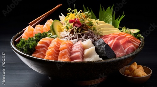 mixed fresh sashimi bowl