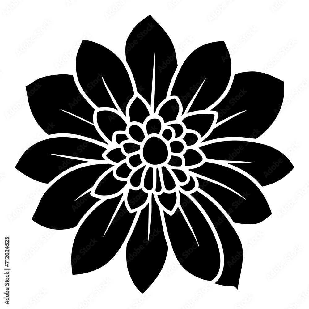 Hand drawn simple flower illustration Hand drawn simple flower illustration