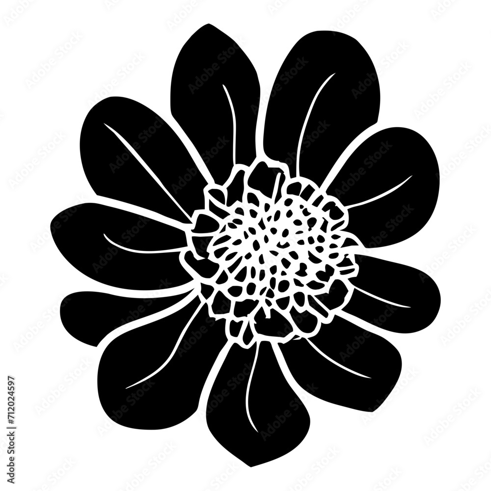 Hand drawn simple flower illustration Hand drawn simple flower illustration
