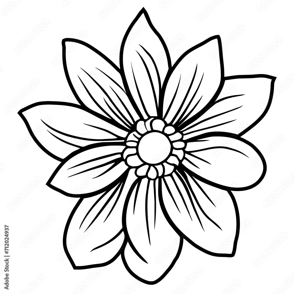 Hand drawn simple flower illustration Hand drawn simple flower illustration