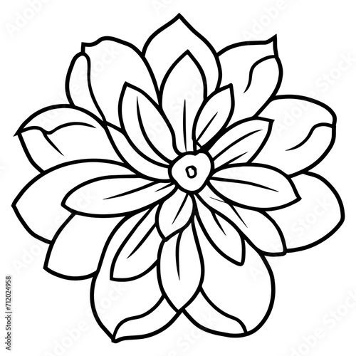 Hand drawn simple flower illustration