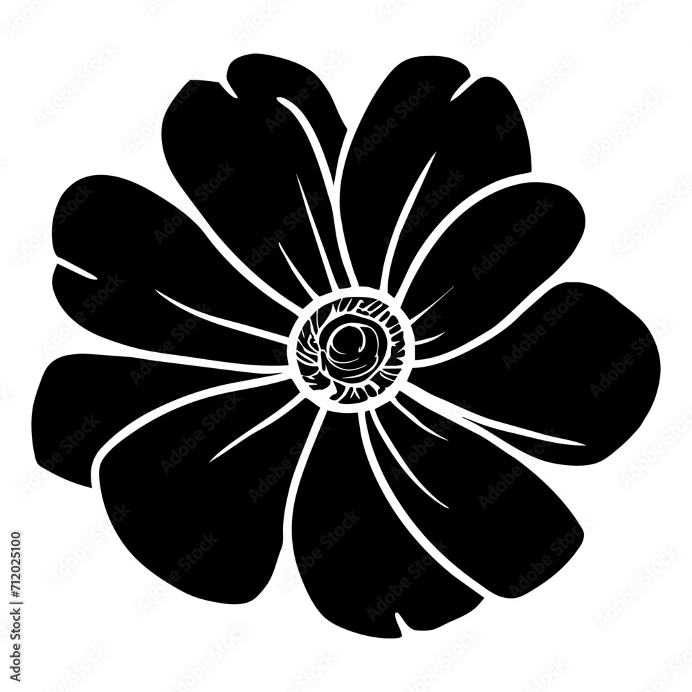 Hand drawn simple flower illustration Hand drawn simple flower illustration