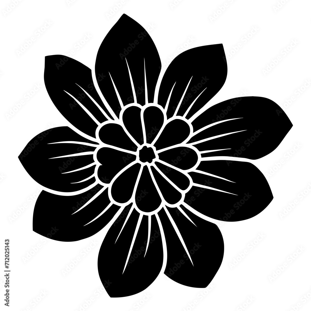 Hand drawn simple flower illustration Hand drawn simple flower illustration