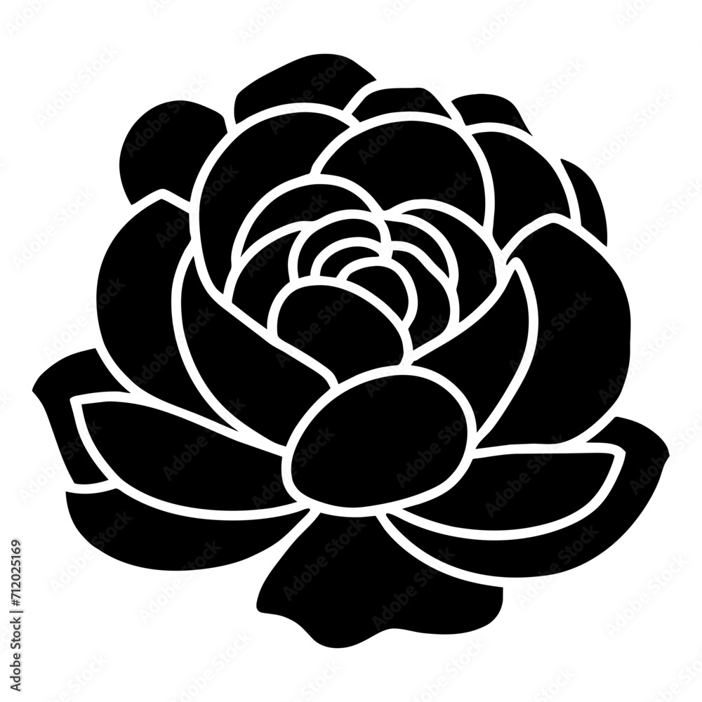 Hand drawn simple flower illustration Hand drawn simple flower illustration