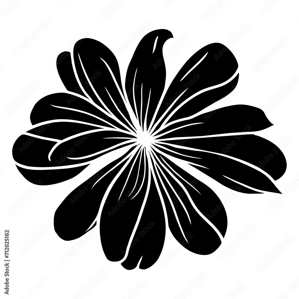 Hand drawn simple flower illustration Hand drawn simple flower illustration