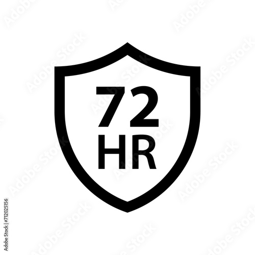 Protection shield 72 hour icon