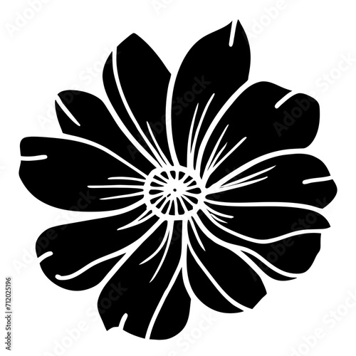 Hand drawn simple flower illustration