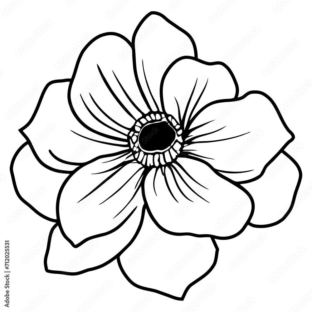 Hand drawn simple flower illustration Hand drawn simple flower illustration