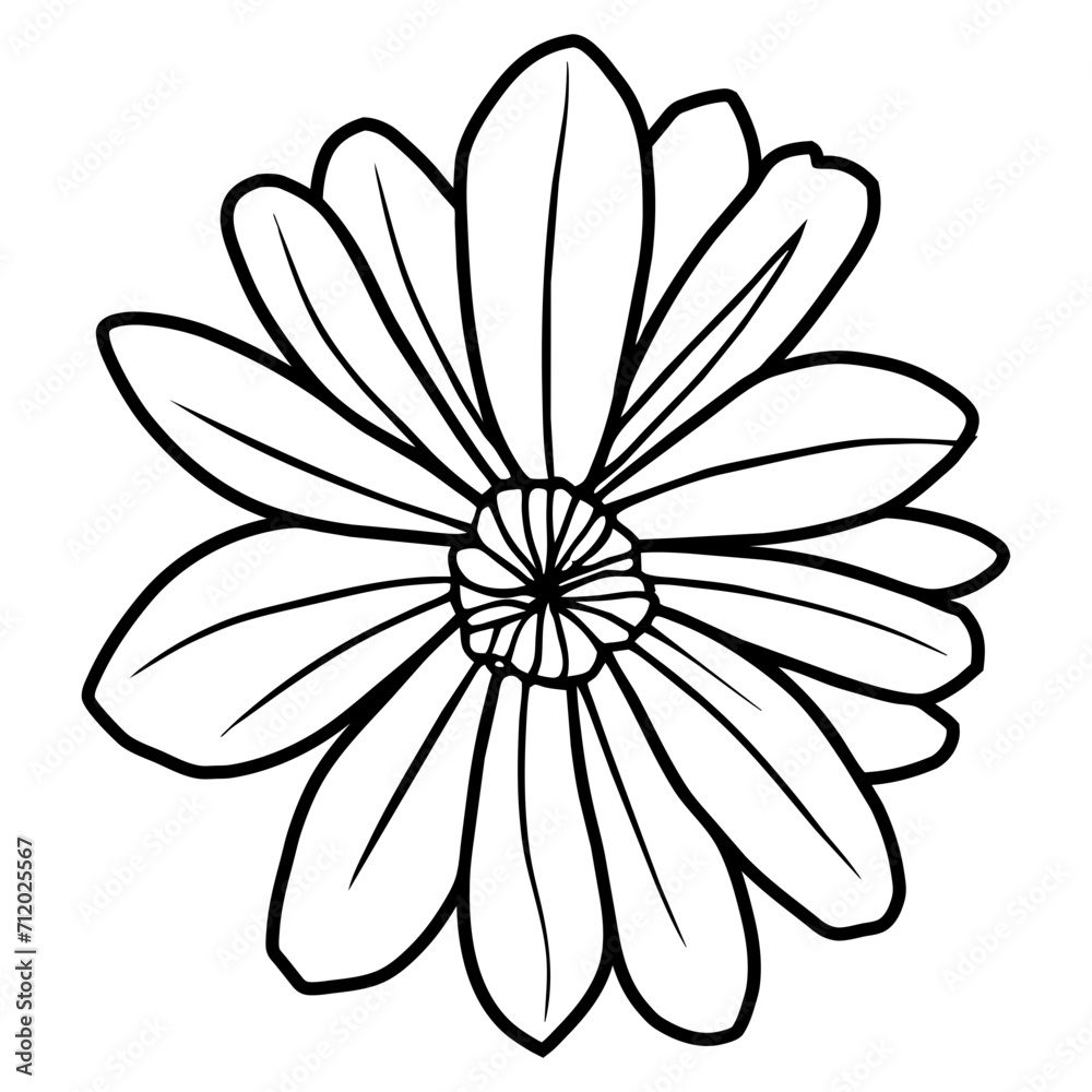 Hand drawn simple flower illustration Hand drawn simple flower illustration