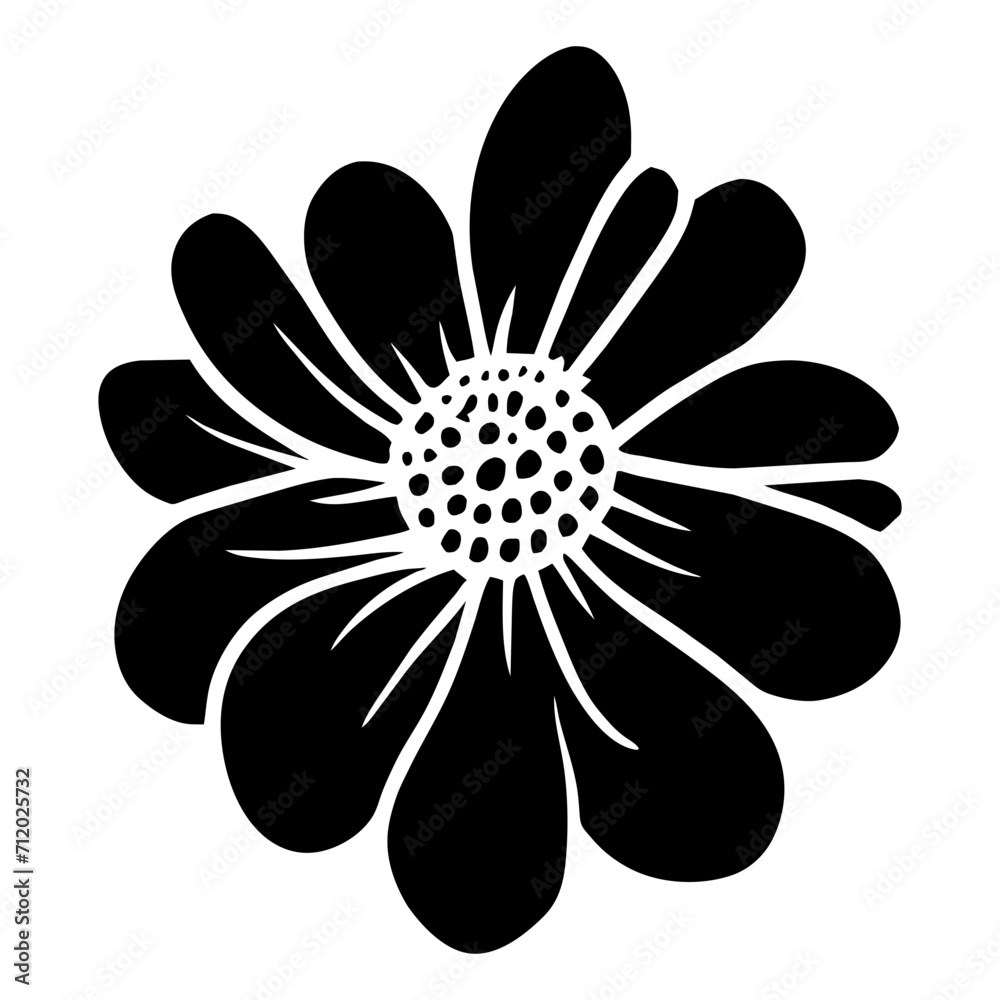 Hand drawn simple flower illustration Hand drawn simple flower illustration