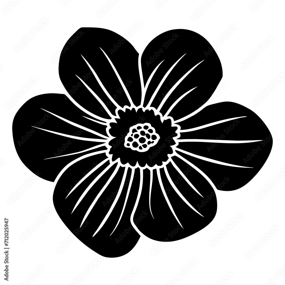 Hand drawn simple flower illustration Hand drawn simple flower illustration