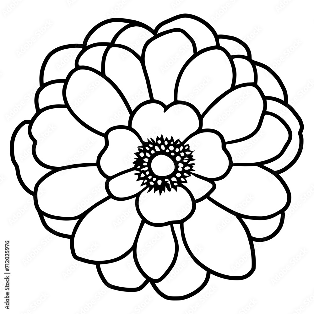 Hand drawn simple flower illustration Hand drawn simple flower illustration