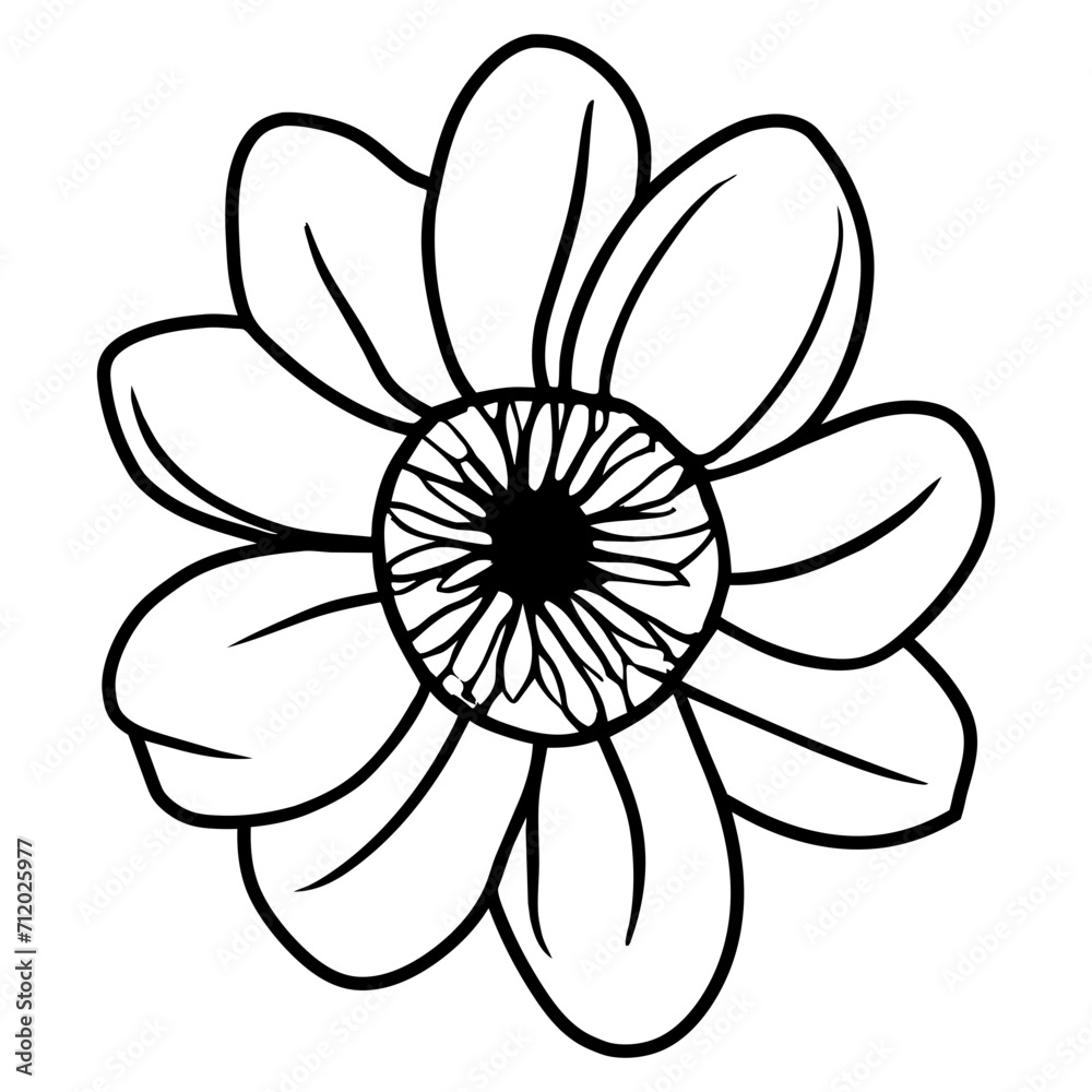 Hand drawn simple flower illustration Hand drawn simple flower illustration