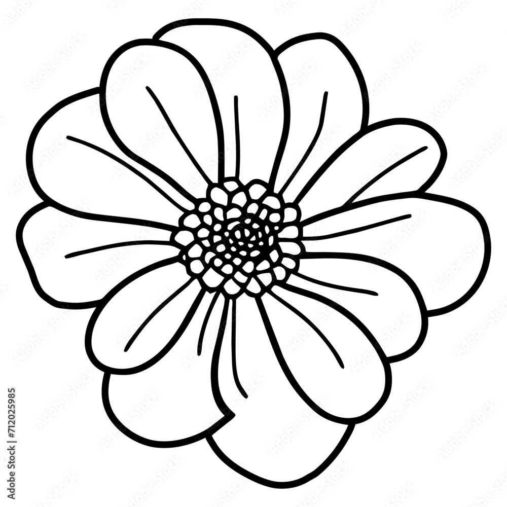 Hand drawn simple flower illustration Hand drawn simple flower illustration