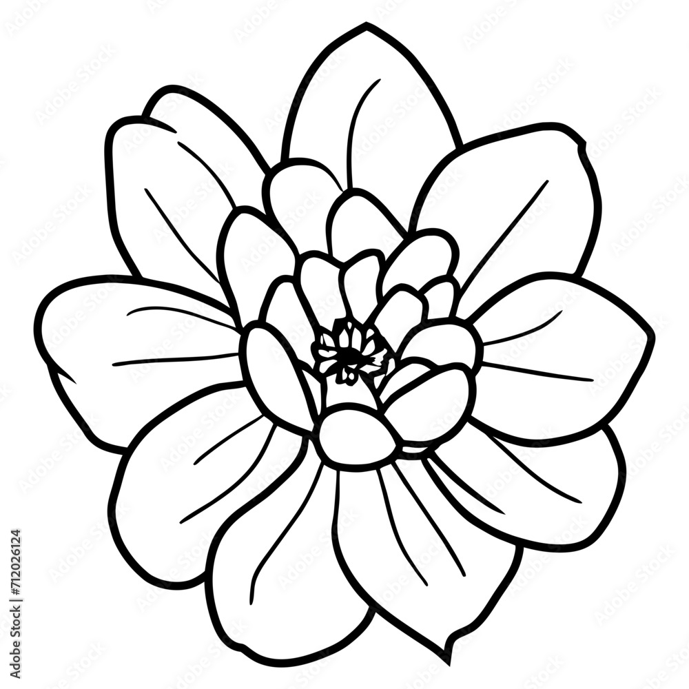 Hand drawn simple flower illustration