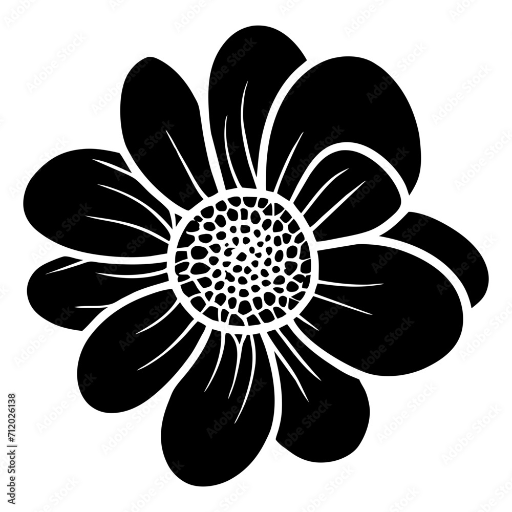 Hand drawn simple flower illustration Hand drawn simple flower illustration