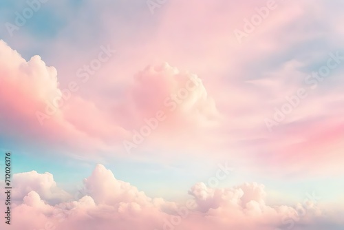 Abstract color pastel background  A soft sky with cloud background in pastel color