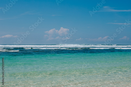 Blue clear ocean water in sunny weather © Anastasia Studio