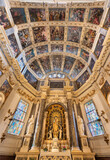 VICENZA, ITALY - NOVEMBER 7, 2023: The chapel of church Chiesa di Santa Corona with paintings from New Testament apocrypha and Song of Songs by Alessandro Maganza (1616).