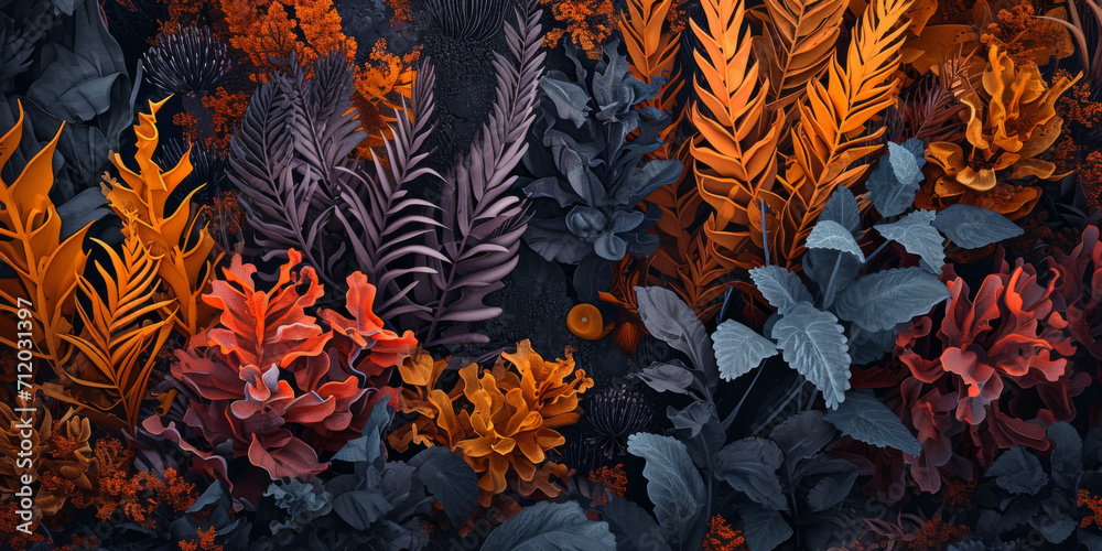 a colorful botanical illustration, generative AI
