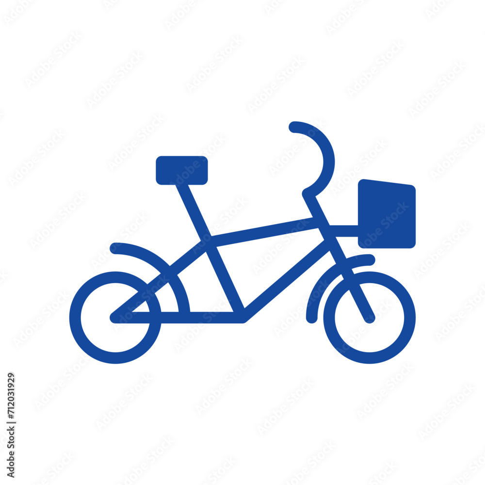 Fototapeta premium Bicycle icon vector or logo illustration style
