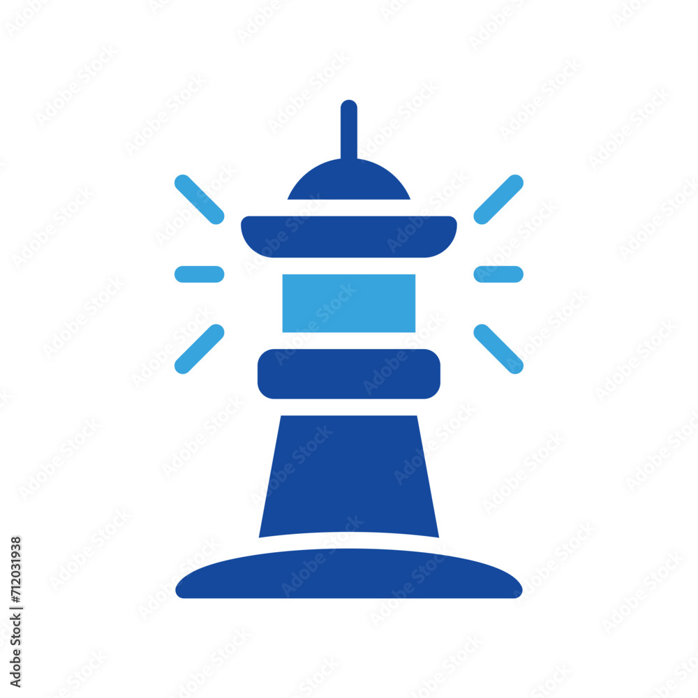 Lighthouse icon vector or logo illustration style