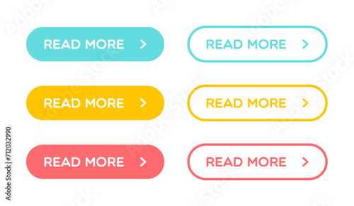 Vector Set of Read More Buttons